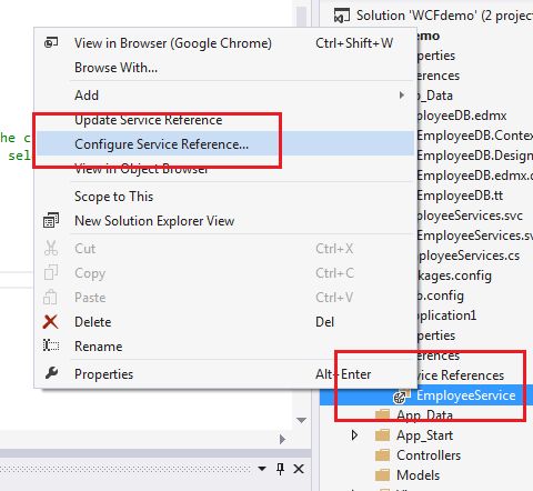 Configure Service Reference
